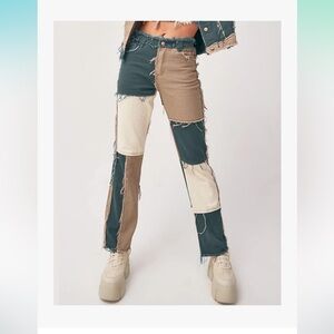 Multicolored Amazon Patchwork Jeans